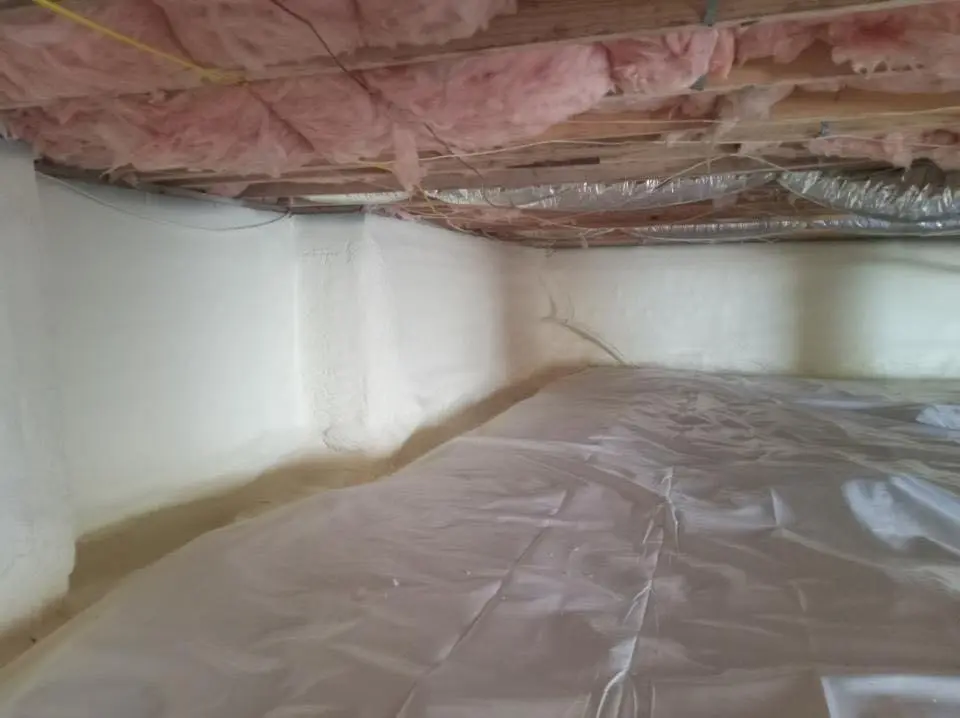 Crawl space encapsulation with closed-cell spray foam for Attic Insulation in Prairie du Chien
